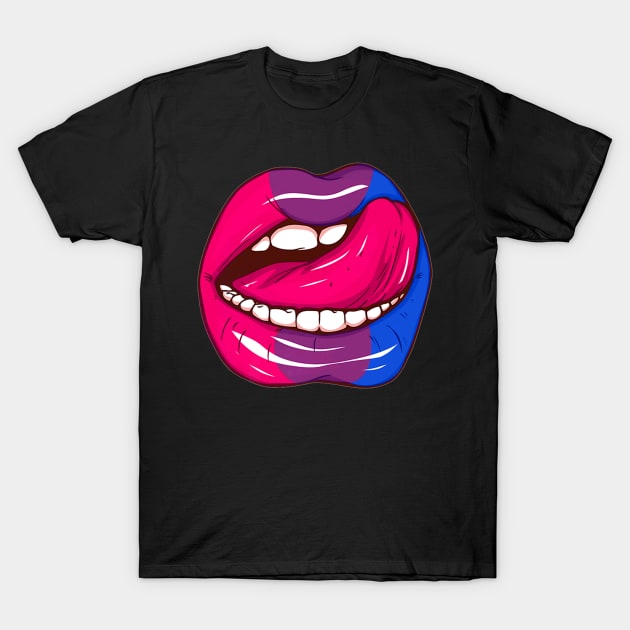 Lips Flag LGBT T-Shirt by MonkeysMind